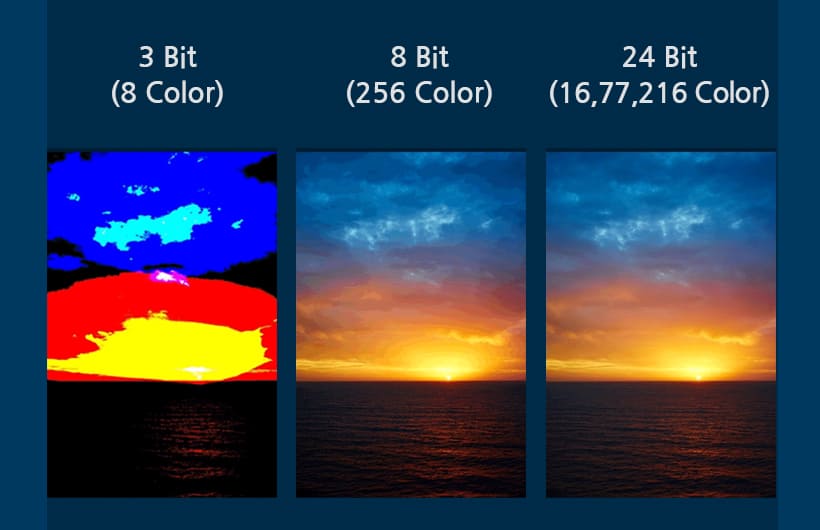 Indexed color vs 24-Bit<br />
